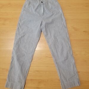 Brandy Melville Blue and White Pinstripe Casual Pants OS